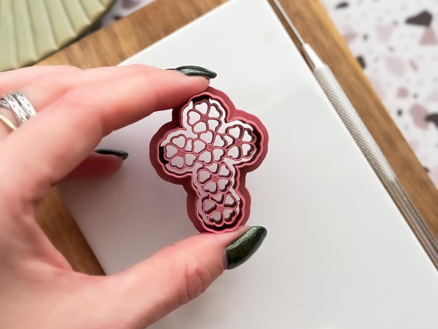 Daisy Cross Clay Cutter For Polymer Clay and Fondant Crafts-Floral Clay Cutters