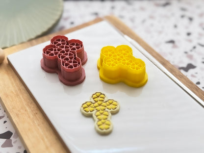 Daisy Cross Clay Cutter For Polymer Clay and Fondant Crafts-Floral Clay Cutters