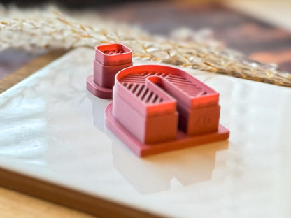 Fabled Cutters arch earring cutter set 15mm tall for polymer clay pendant making