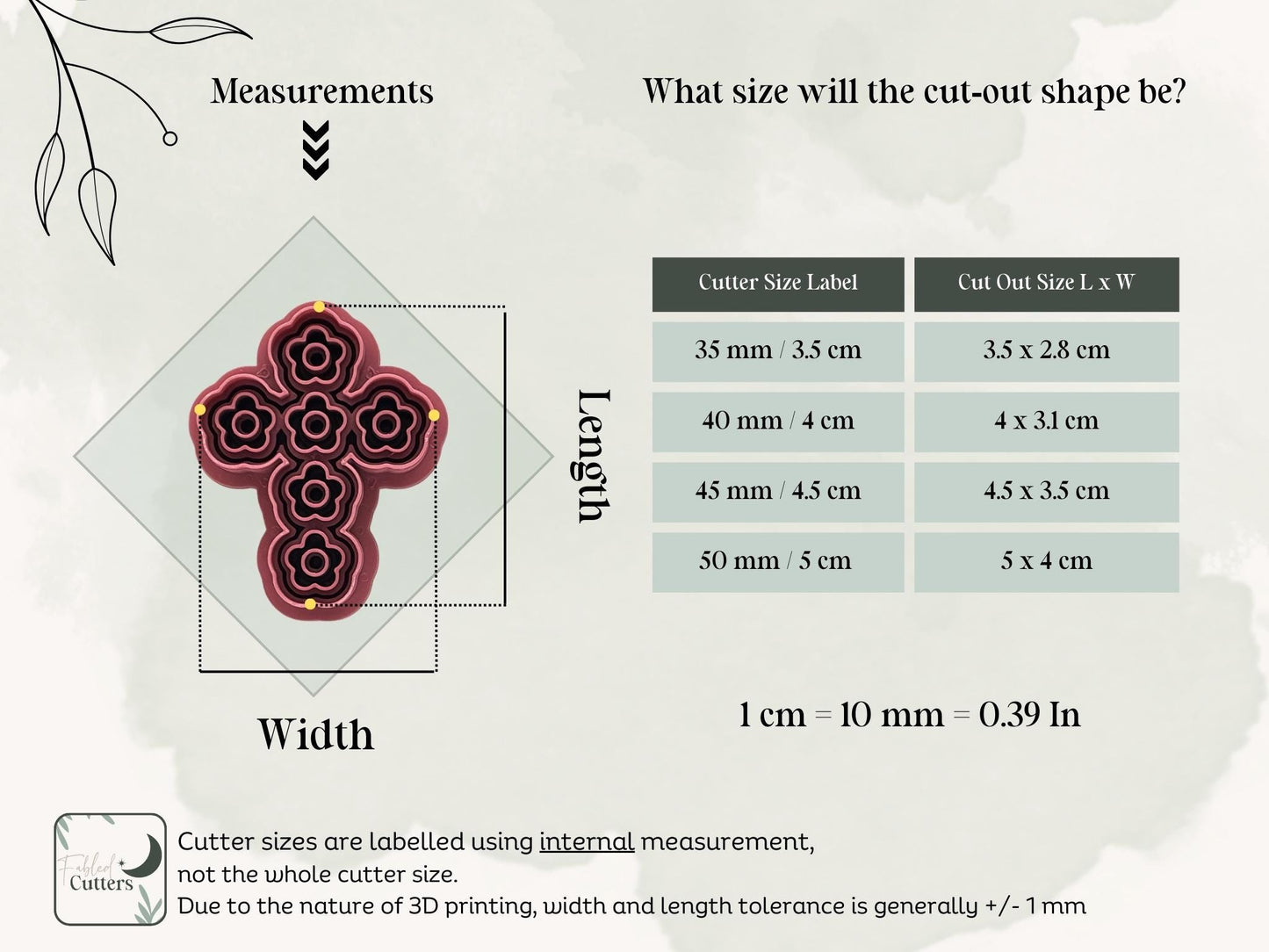 Daisy Flower Cross Clay Cutter For Polymer Clay Earring Making and Fondant Crafts-Floral Clay Cutters