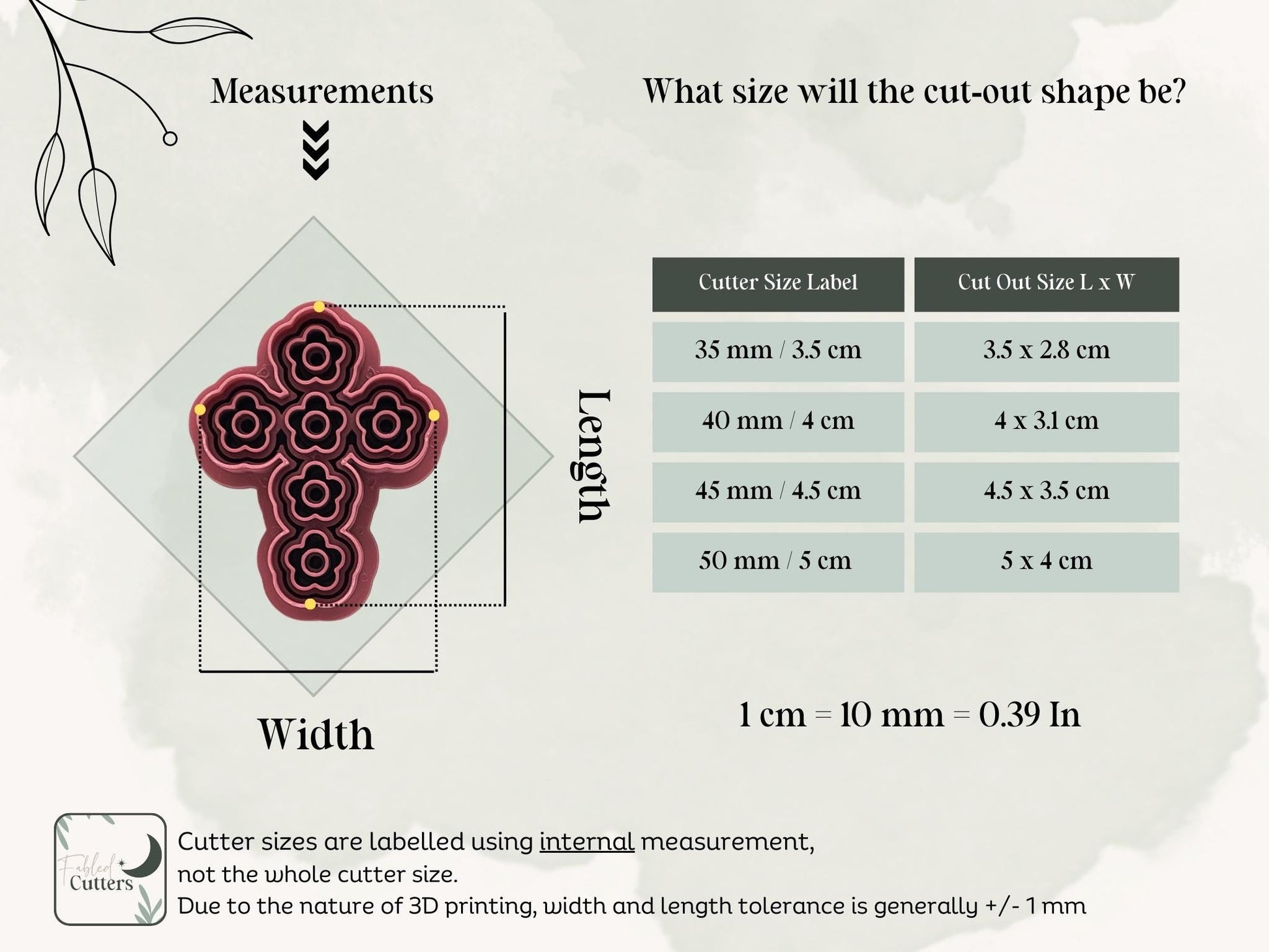 Daisy Flower Cross Clay Cutter For Polymer Clay Earring Making and Fondant Crafts-Floral Clay Cutters