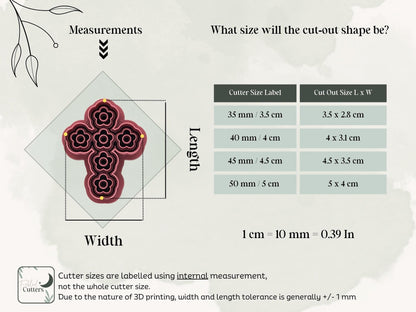 Daisy Flower Cross Clay Cutter For Polymer Clay Earring Making and Fondant Crafts-Floral Clay Cutters