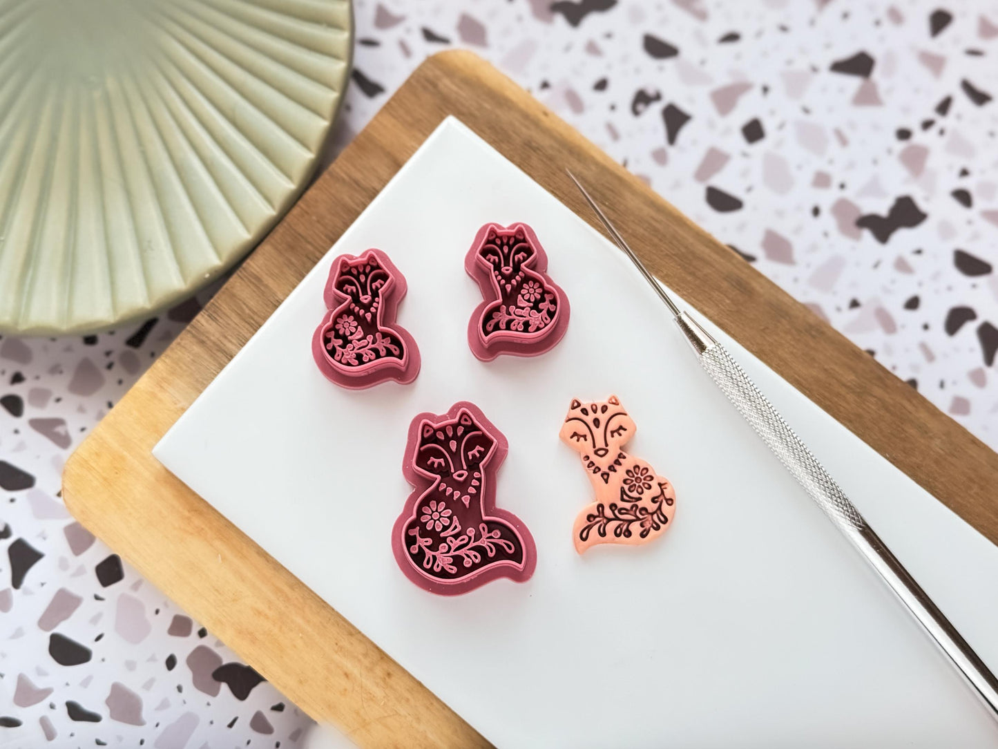 Boho Fox Clay Cutter - Folk Art Animal Tool For Polymer Clay-Boho Clay Cutters