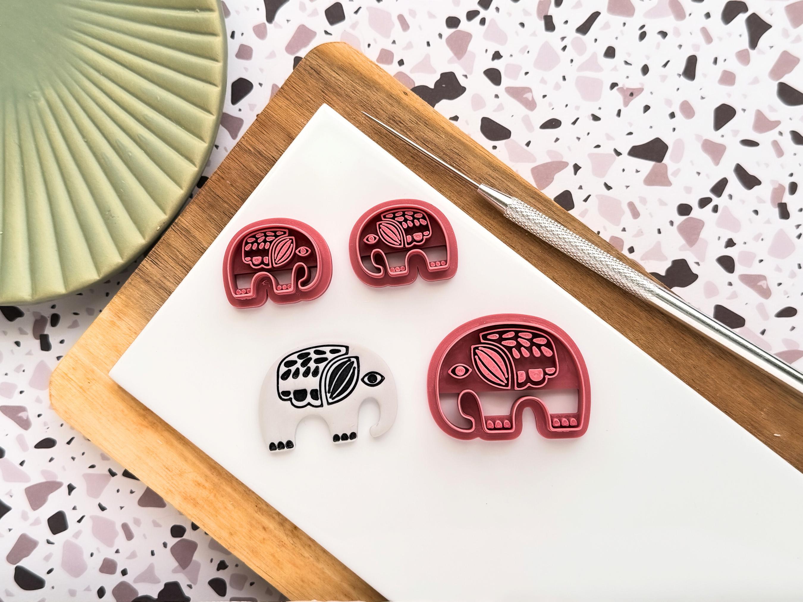 Boho Elephant Clay Cutter | Tribal | Fabled Cutters UK