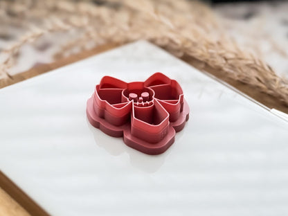 Gothic Bow Clay Cutter 2, Skull Ribbon Polymer Clay And Fondant Tool-Gothic Clay Cutters