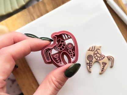 Scandi Folk Horse Clay Cutter, Polymer Clay & Fondant Boho Animal Tool-Boho Clay Cutters