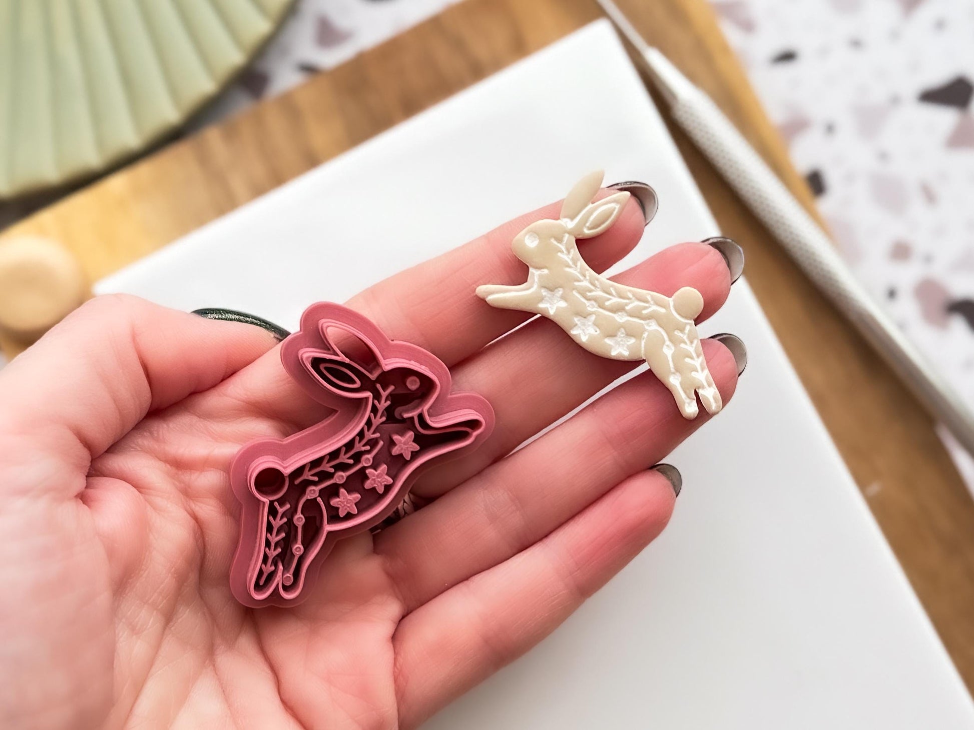 Scandi Folk Rabbit Clay Cutter, Polymer Clay & Fondant Boho Animal Tool-Boho Clay Cutters