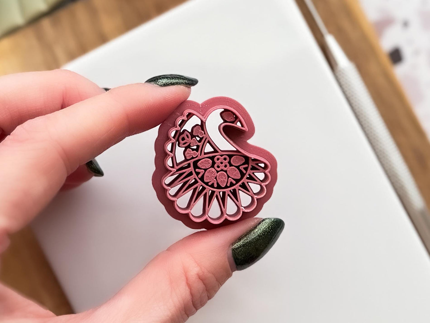 Scandi Folk Swan Clay Cutter, Polymer Clay & Fondant Boho Animal Tool-Boho Clay Cutters