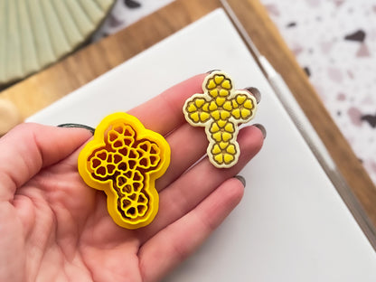Daisy Cross Clay Cutter For Polymer Clay and Fondant Crafts-Floral Clay Cutters