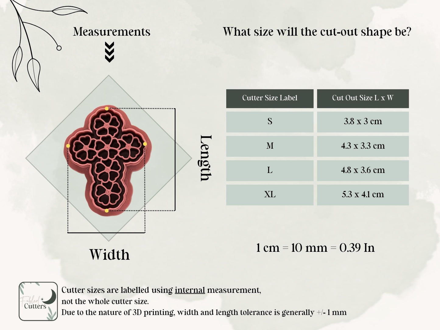 Daisy Cross Clay Cutter For Polymer Clay and Fondant Crafts-Floral Clay Cutters