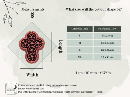 Daisy Cross Clay Cutter For Polymer Clay and Fondant Crafts-Floral Clay Cutters