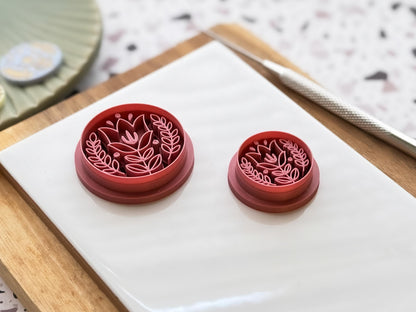 Boho Floral Square Clay Cutter - Folk Art Style Flower Polymer Clay Jewellery & Fondant Tool-Boho Clay Cutters