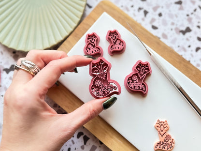 Boho Fox Clay Cutter - Folk Art Animal Tool For Polymer Clay-Boho Clay Cutters
