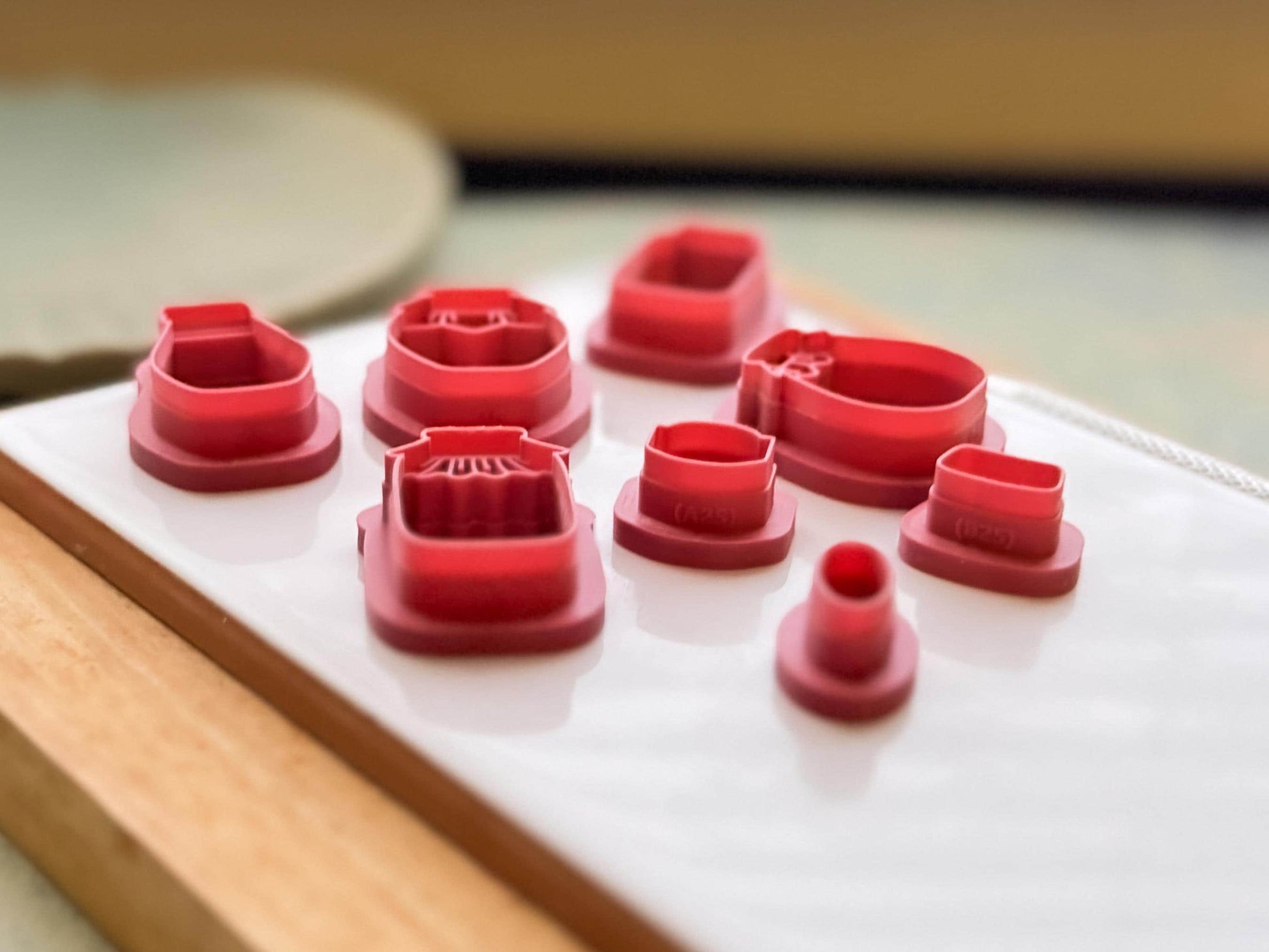 Jam Jar Cutter Set For Polymer Clay, 5 Jar Designs And 3 Labels-Food Themed Clay Cutters