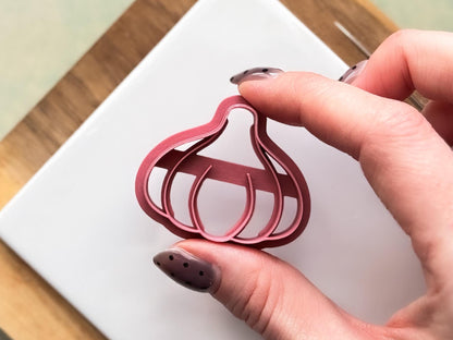 Garlic Bulb Clay Cutter for Polymer Clay, Vegetable Earring Tool-Food Themed Clay Cutters