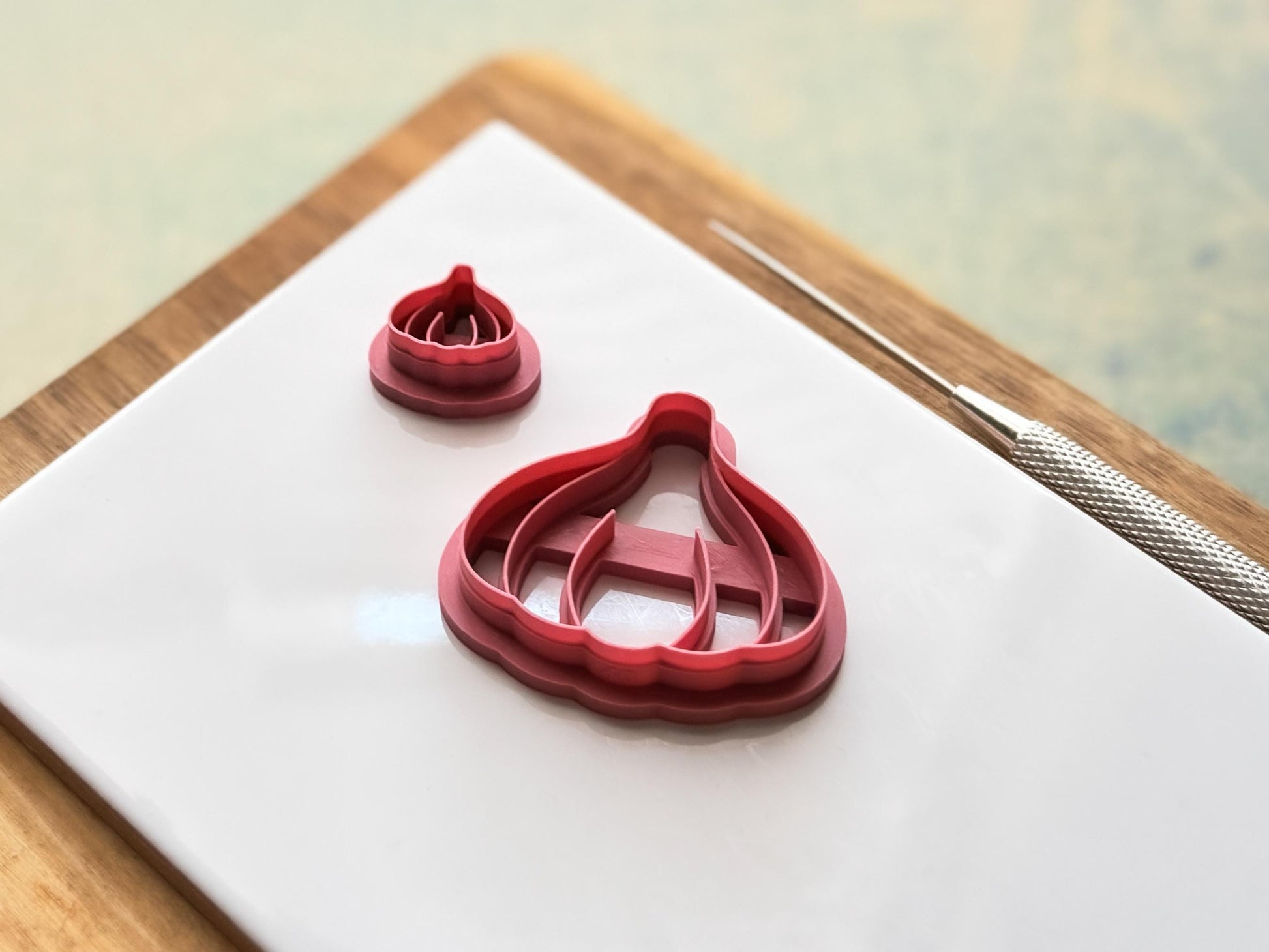 Garlic Bulb Clay Cutter for Polymer Clay, Vegetable Earring Tool-Food Themed Clay Cutters
