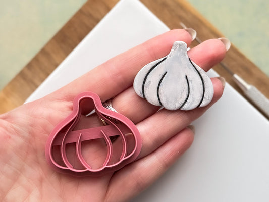 Garlic Bulb Clay Cutter for Polymer Clay, Vegetable Earring Tool-Food Themed Clay Cutters