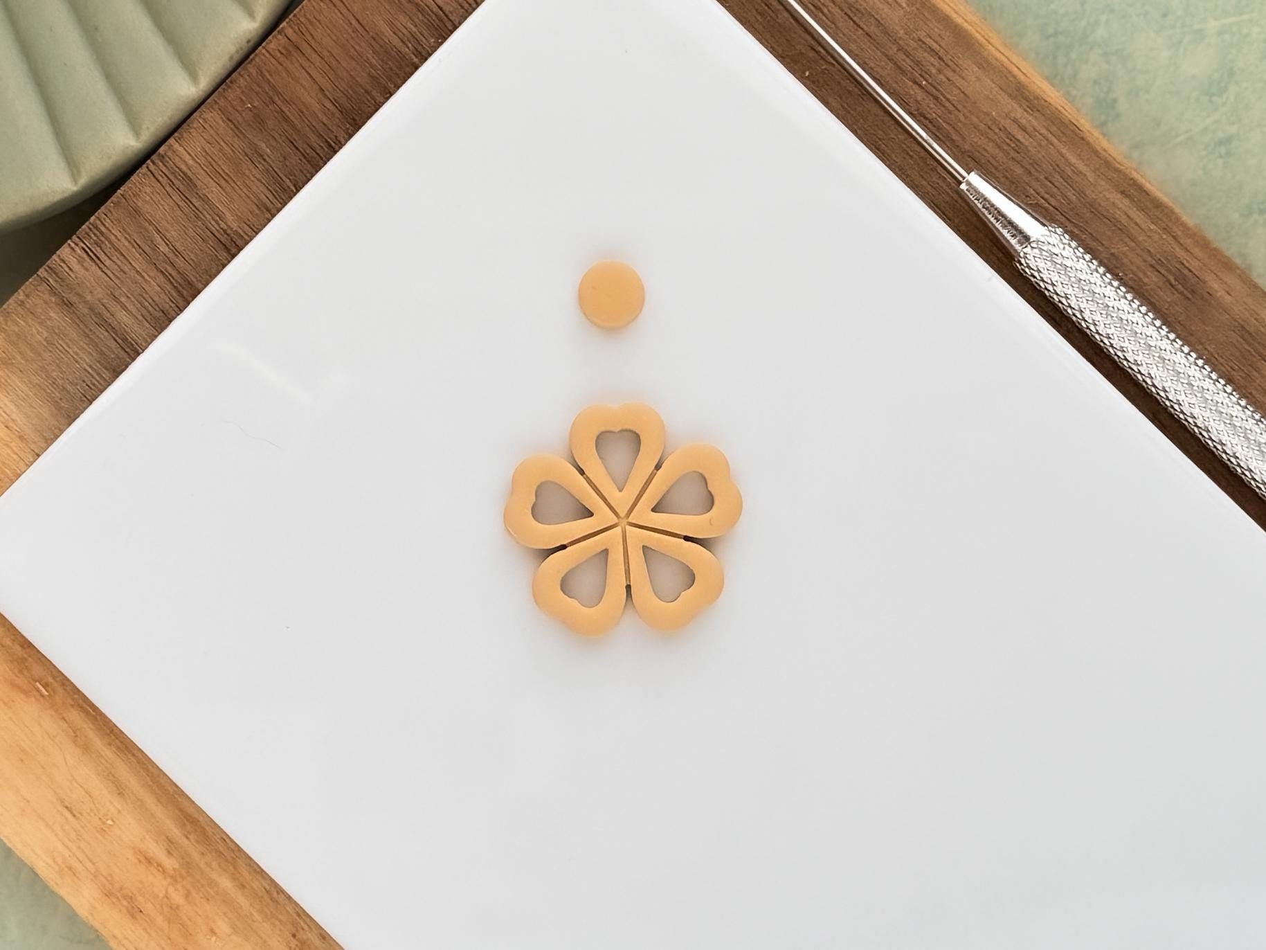 Cherry blossom polymer clay earring blank