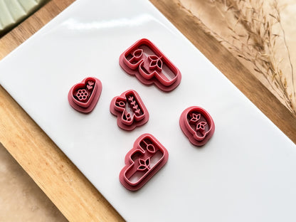 Boho Floral Alphabet Clay Cutters for Polymer Clay & Fondant, 6 Sizes-Boho Clay Cutters