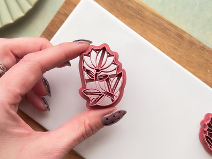 Oval Flower Frame Cutter, For Polymer Clay & Fondant, Single And Mirrored Pairs-Floral Clay Cutters