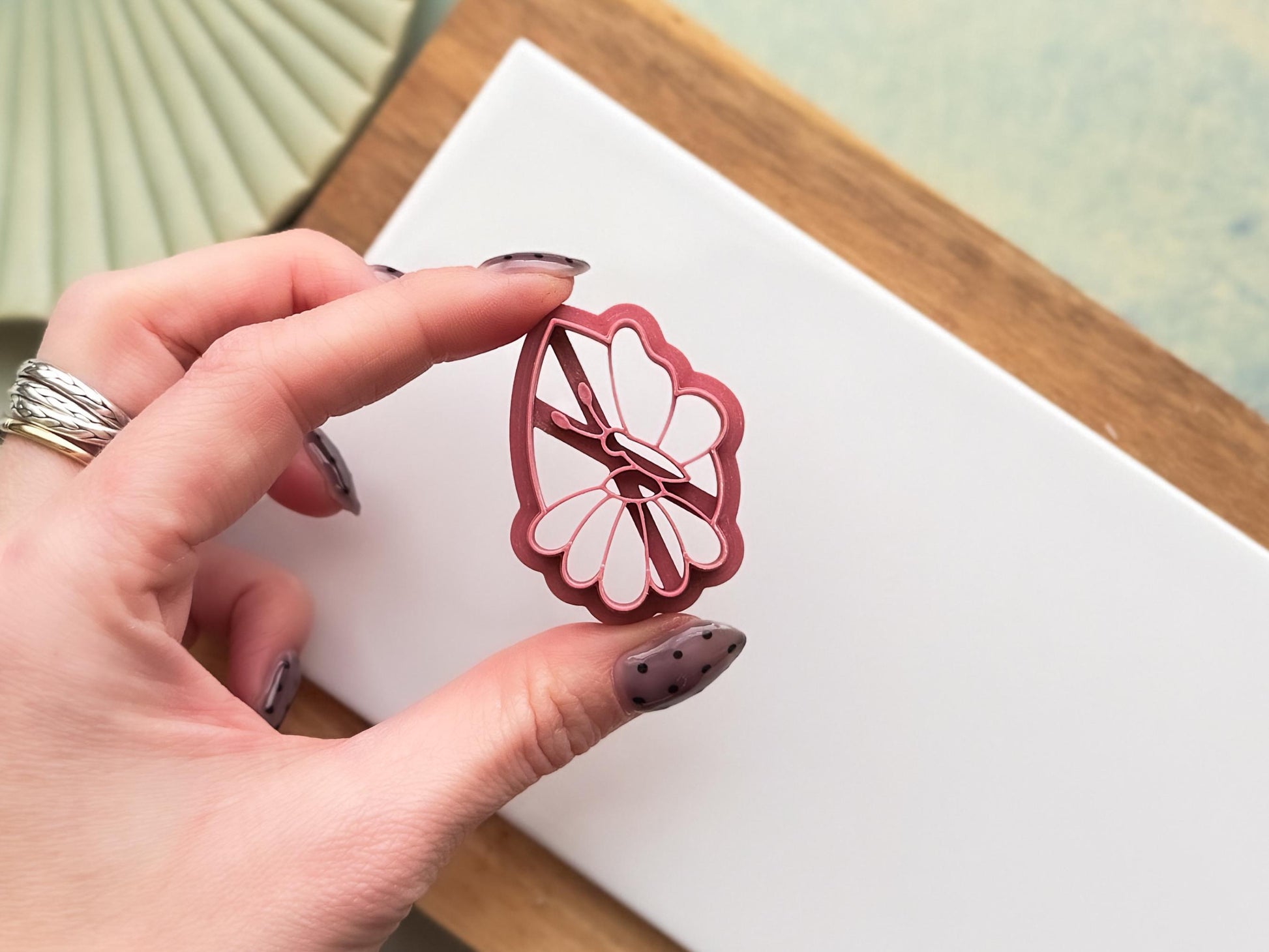 Butterfly & Flower Teardrop Cutter, Single And Mirrored Pairs For Polymer Clay-Floral Clay Cutters