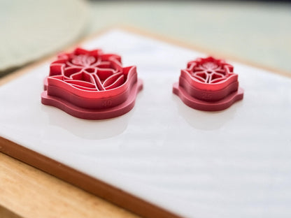 Lily Flower Cutter, Teardrop Shaped Background For Polymer Clay Crafts-Floral Clay Cutters
