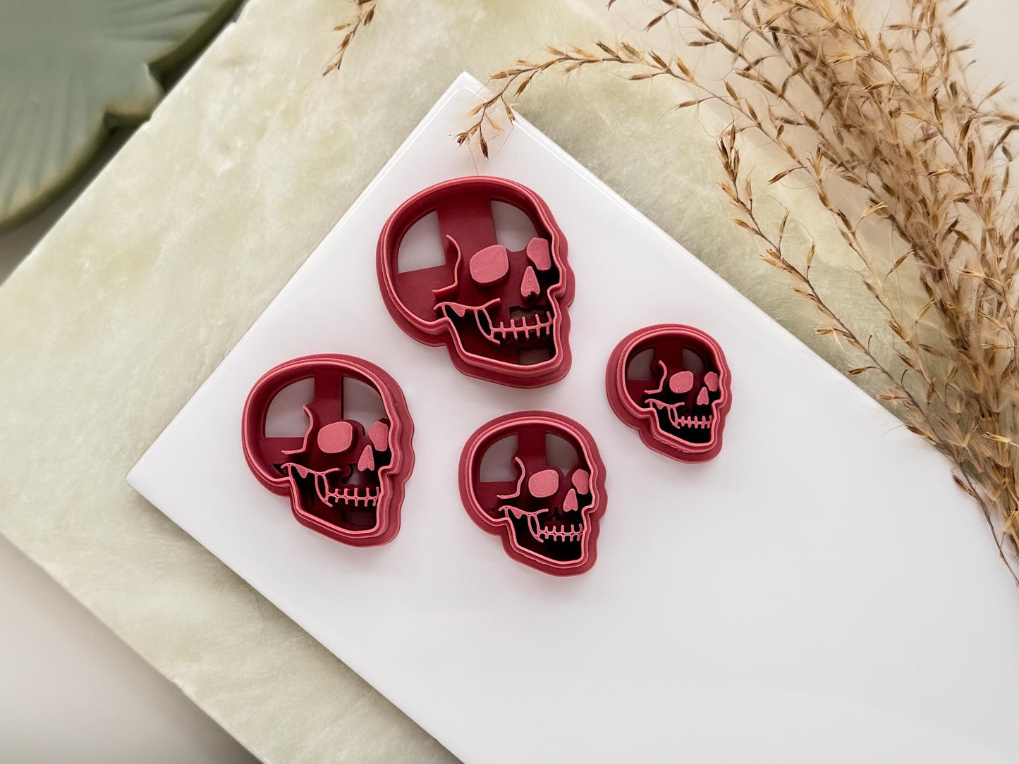 Side Skull Polymer Clay Cutter, Gothic Earring Tool In 6 Sizes-Gothic Clay Cutters