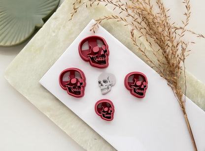 Side Skull Polymer Clay Cutter, Gothic Earring Tool In 6 Sizes-Gothic Clay Cutters