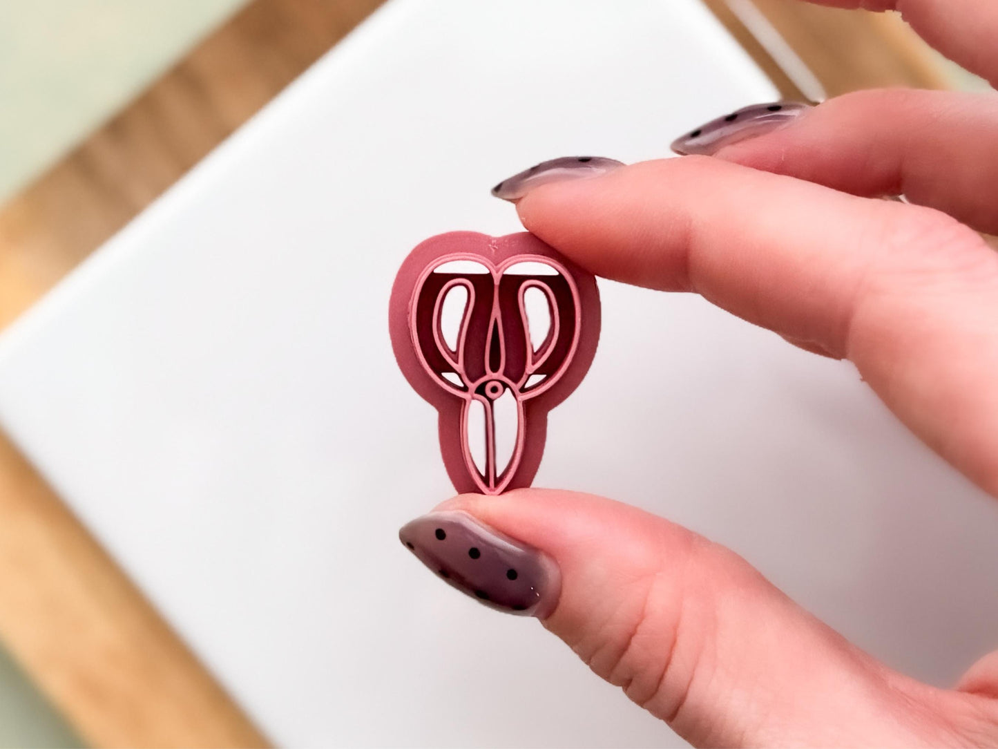 Garden scissors polymer clay cutter – cake decorating & jewellery making tool