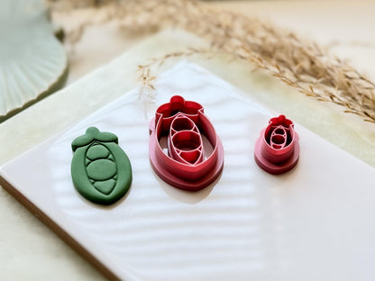 Pea Pod Polymer Clay Cutter, Vegetable Garden Cutting Tool, Fondant Cutter-Food Themed Clay Cutters