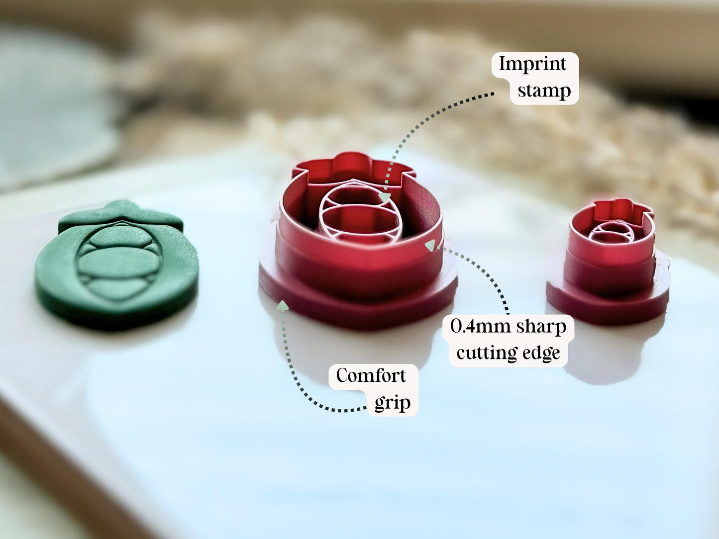 Pea Pod Polymer Clay Cutter, Vegetable Garden Cutting Tool, Fondant Cutter-Food Themed Clay Cutters