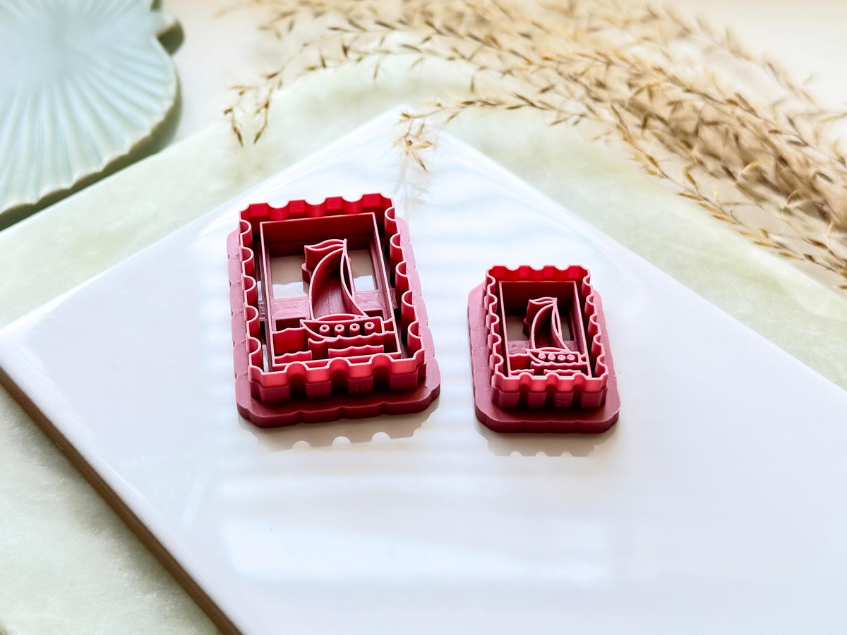 Sail Boat Frame Clay Cutter, Summer Earring Making, Polymer Clay And Fondant Cutters-Summer Clay Cutters