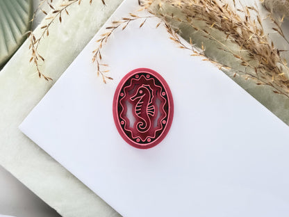 Seahorse Clay Cutter, Summer Earring Making, Frame Style Polymer Clay & Fondant Cutters-Summer Clay Cutters