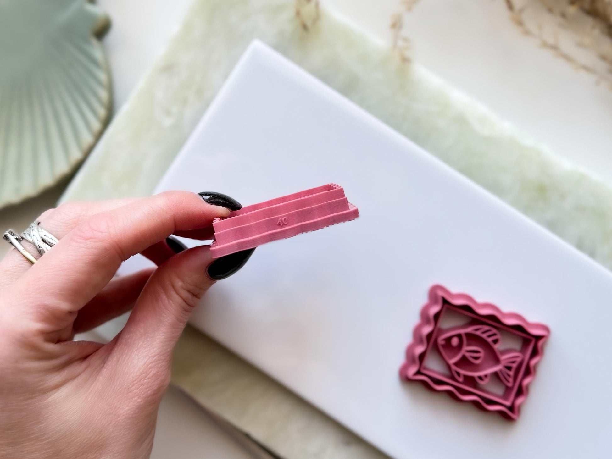 Fish Clay Cutter, Summer Earring Making, Rectangle Frame Style Polymer Clay & Fondant Cutters-Summer Clay Cutters