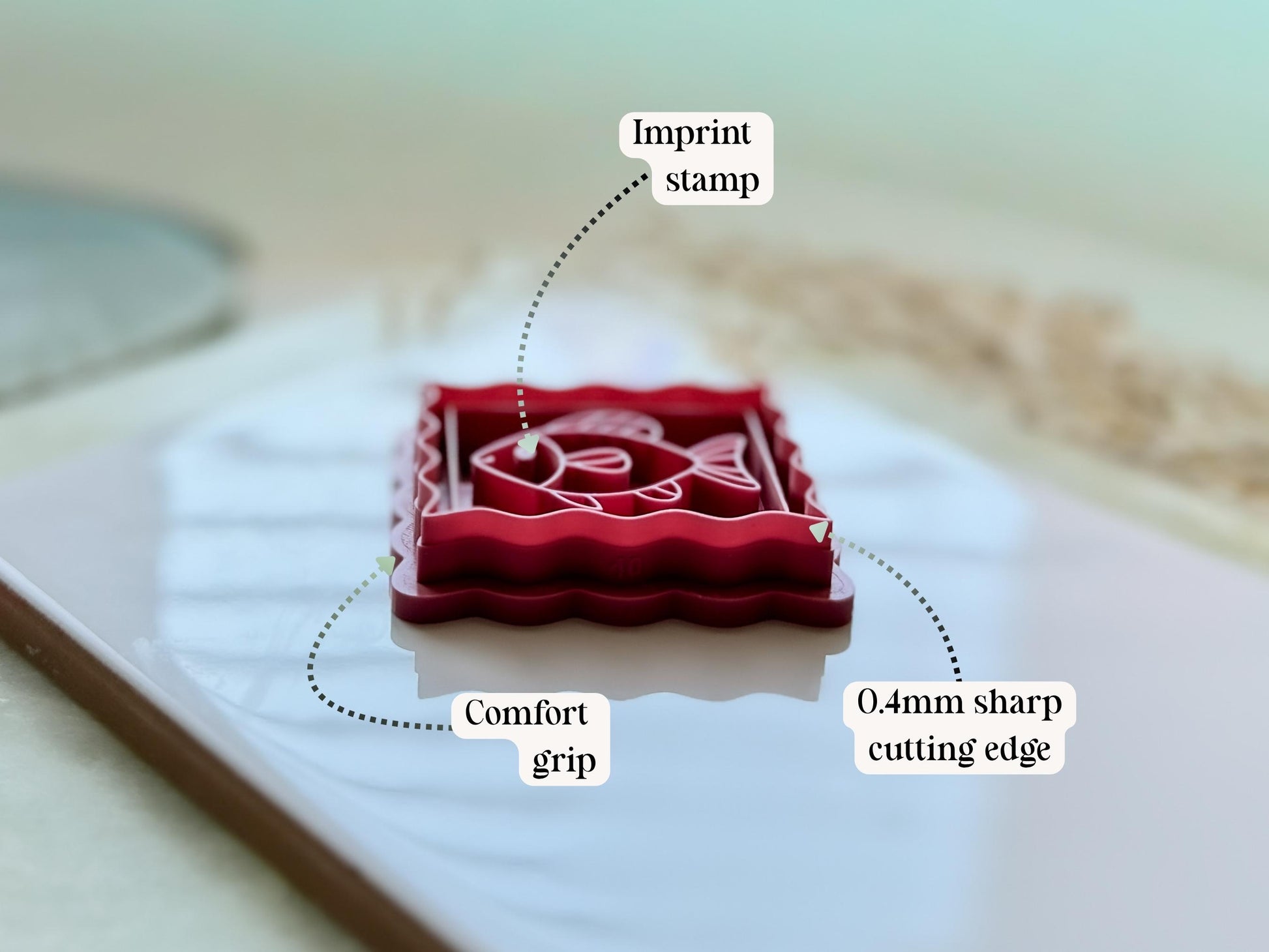 Fish Clay Cutter, Summer Earring Making, Rectangle Frame Style Polymer Clay & Fondant Cutters-Summer Clay Cutters