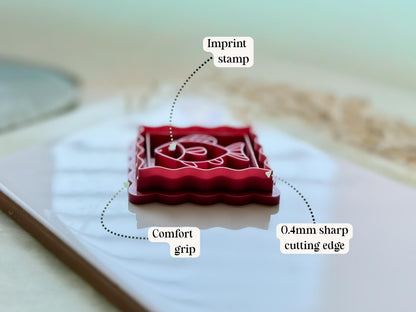 Fish Clay Cutter, Summer Earring Making, Rectangle Frame Style Polymer Clay & Fondant Cutters-Summer Clay Cutters