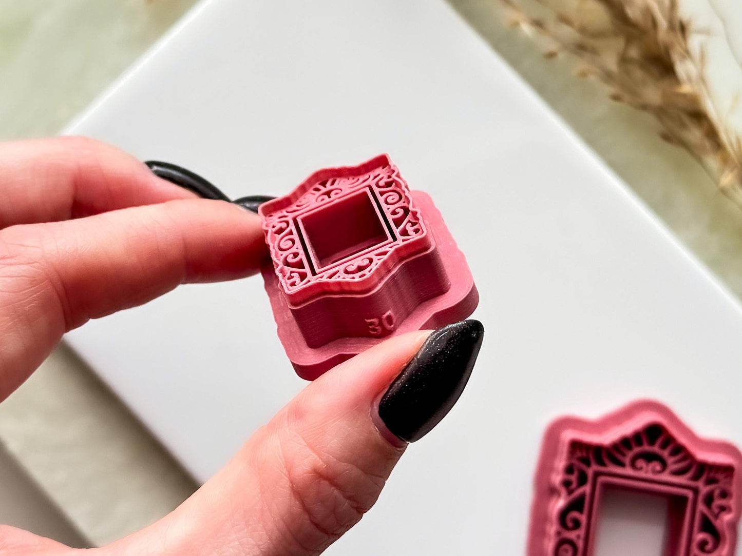 Decorative Rectangle Frame Clay Cutter: Vintage Earring Making, Polymer Clay Cutters-Misc