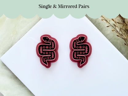 Snake Shaped Clay Cutter, Boho Folk Art Style Tool For Polymer Clay & Fondant-Boho Clay Cutters