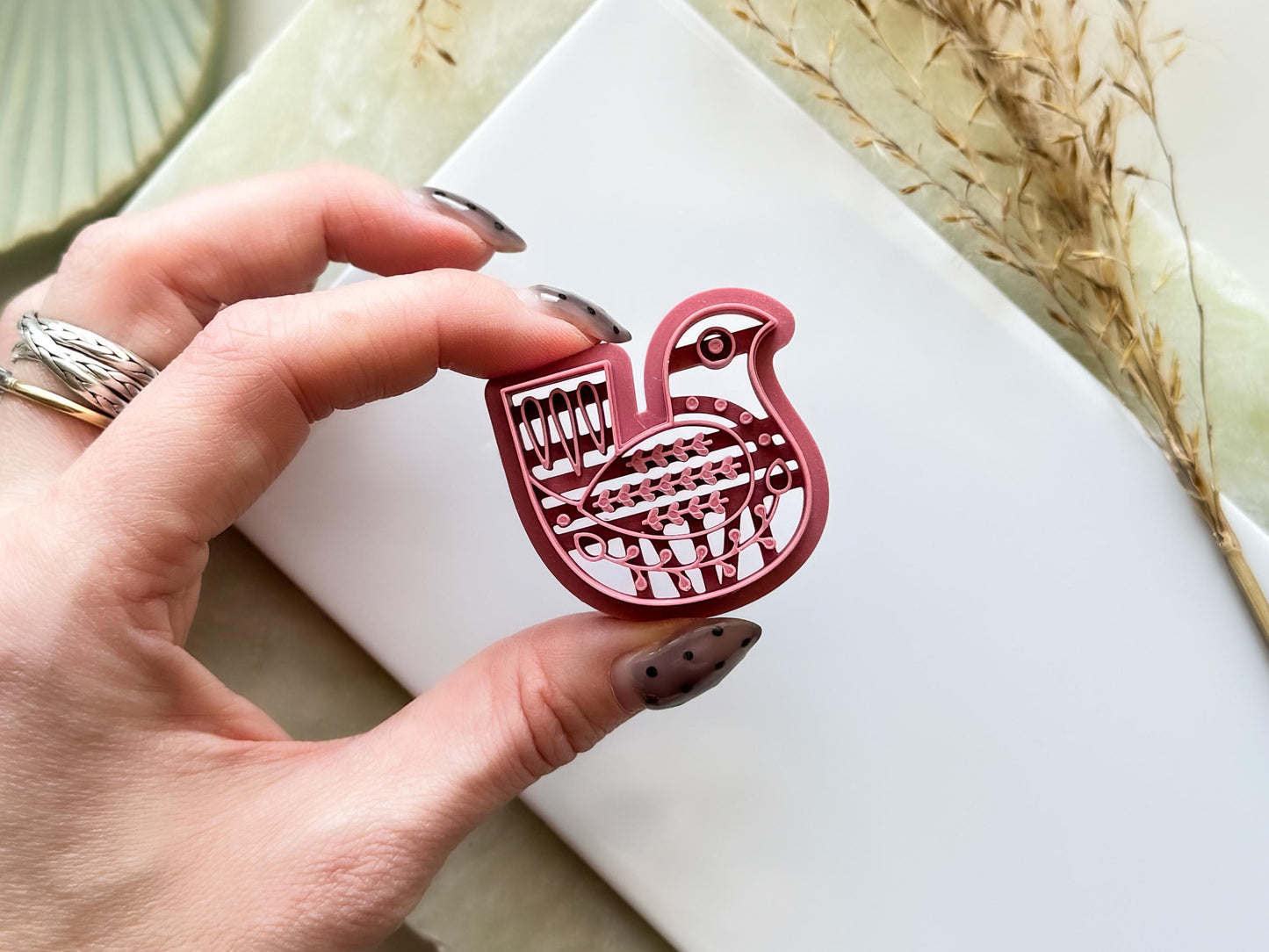 Bird Shaped Clay Cutter, Boho Folk Art Style Tool For Polymer Clay & Fondant-Boho Clay Cutters