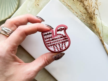 Bird Shaped Clay Cutter, Boho Folk Art Style Tool For Polymer Clay & Fondant-Boho Clay Cutters