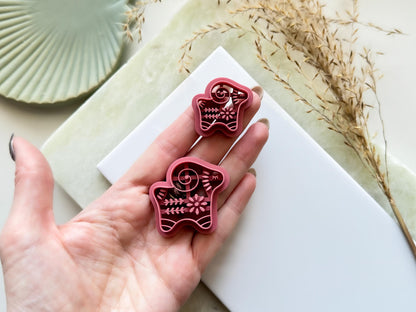 Ram Shaped Clay Cutter, Boho Folk Art Style Animal Tool For Polymer Clay & Fondant-Boho Clay Cutters