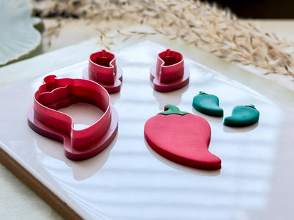 Chili Pepper Polymer Clay Cutter, Vegetable Garden Cutting Tool, Fondant Cutter-Food Themed Clay Cutters
