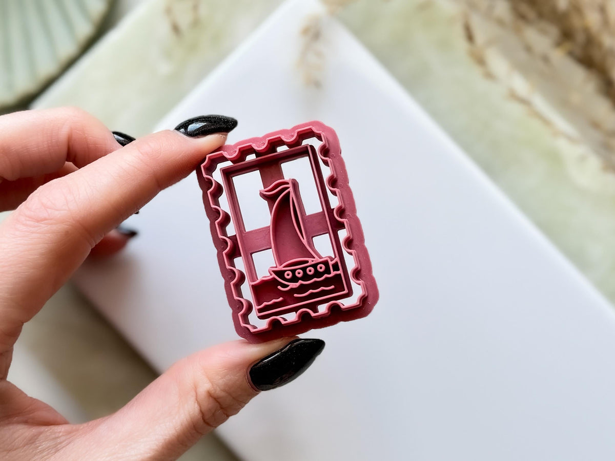 Sail Boat Frame Clay Cutter, Summer Earring Making, Polymer Clay And Fondant Cutters-Summer Clay Cutters