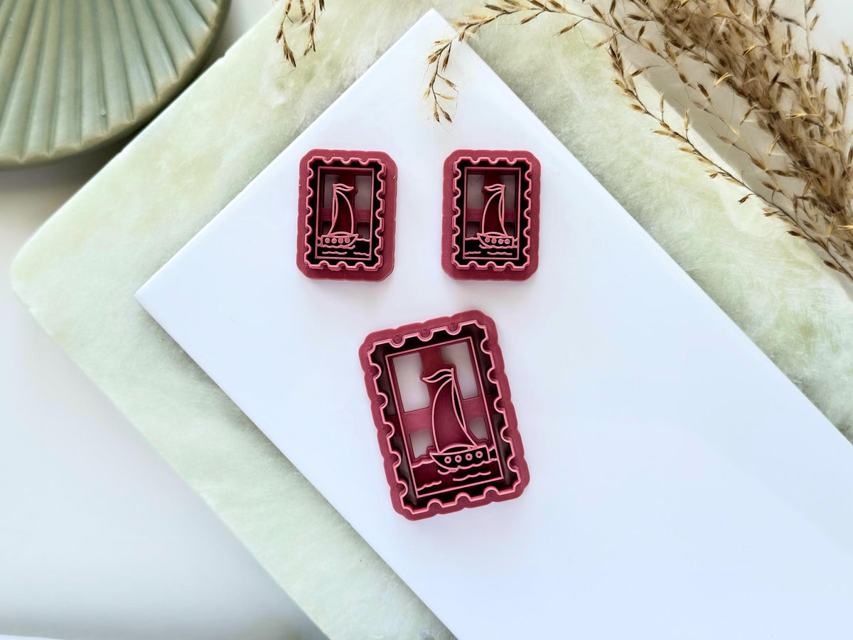 Sail Boat Frame Clay Cutter, Summer Earring Making, Polymer Clay And Fondant Cutters-Summer Clay Cutters