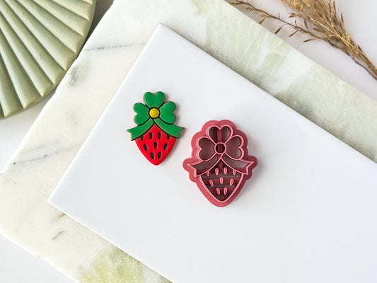 Strawberry Polymer Clay Cutter, Summer Earring Making Tool, Fruit Shape Clay Supplies-New In - Cutters, Tools