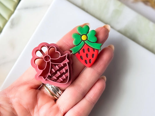Strawberry Polymer Clay Cutter, Summer Earring Making Tool, Fruit Shape Clay Supplies-New In - Cutters, Tools