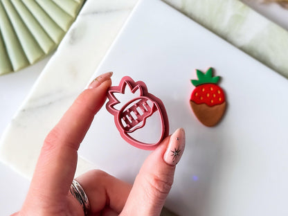 Strawberry Polymer Clay Cutter, Summer Earring Making Tool, Fruit Shape Clay Supplies-New In - Cutters, Tools