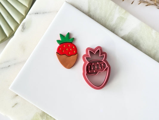 Strawberry Polymer Clay Cutter, Summer Earring Making Tool, Fruit Shape Clay Supplies-New In - Cutters, Tools