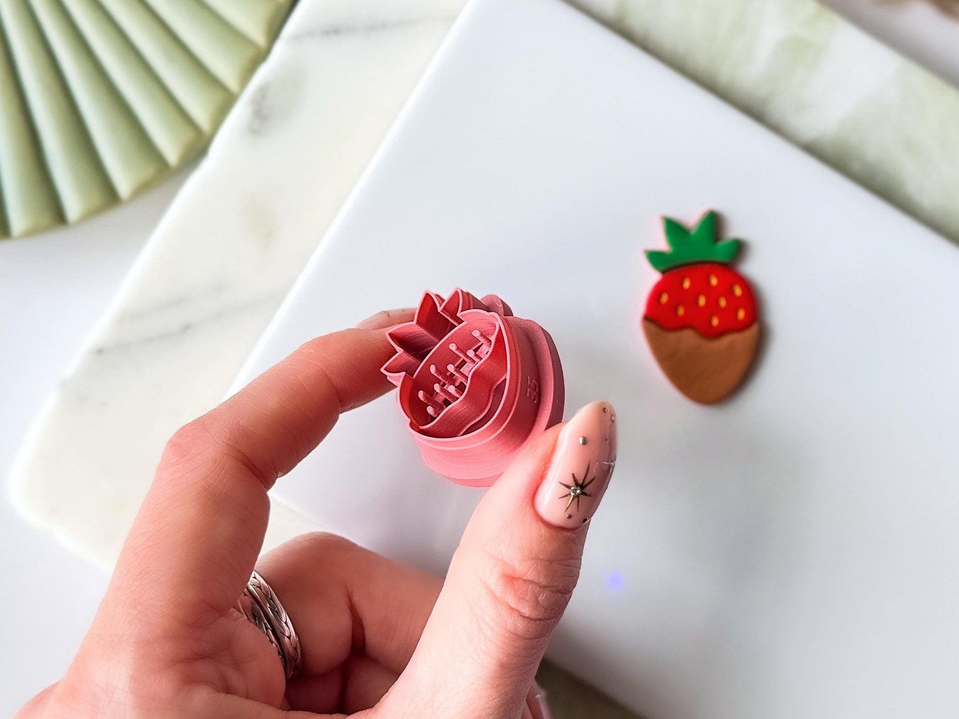 Strawberry Polymer Clay Cutter, Summer Earring Making Tool, Fruit Shape Clay Supplies-New In - Cutters, Tools