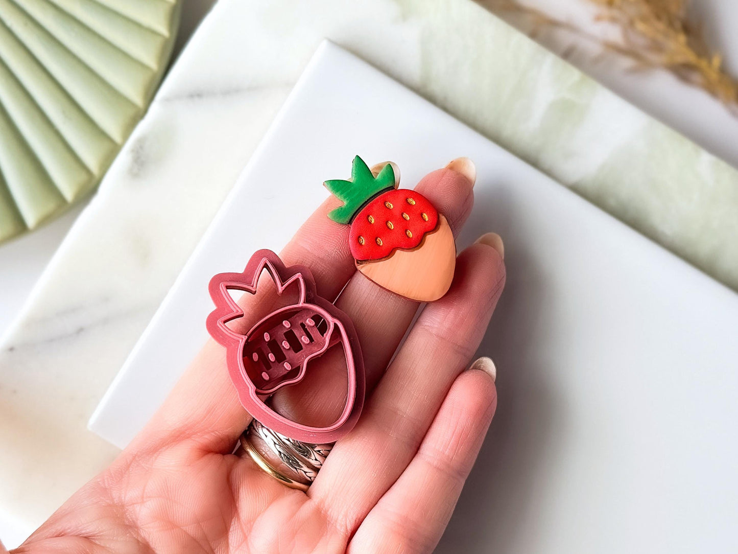 Strawberry Polymer Clay Cutter, Summer Earring Making Tool, Fruit Shape Clay Supplies-New In - Cutters, Tools